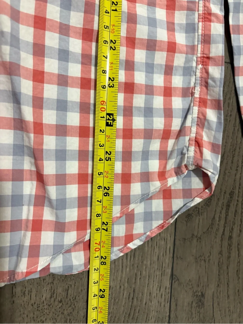 J. Crew Red and Light Blue Plaid Button-Down Shirt
